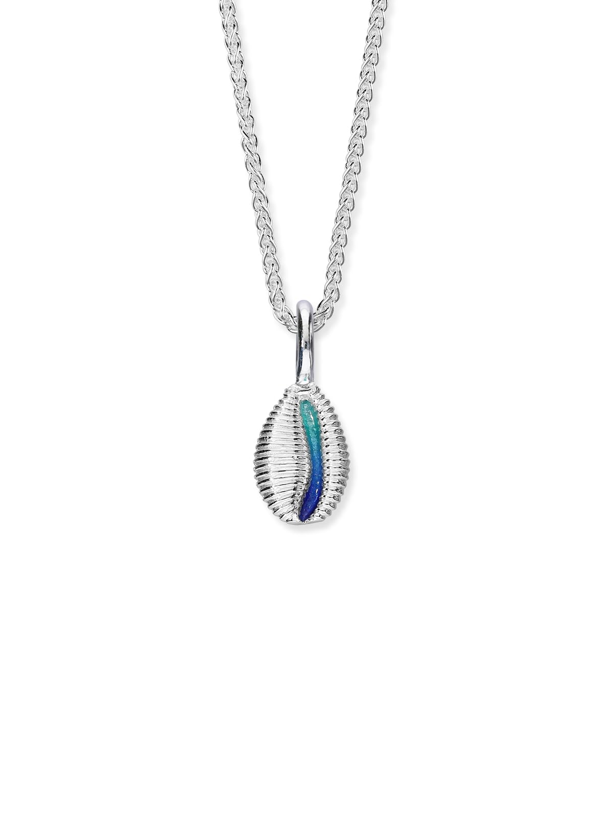 ORTAK 925 Sterling Silver Handmade Pendant Necklace | Groatie Buckie Inspired Design | Hand Enamelled In Mangrove Colourways | Natural Fine Jewellery | Made In UK