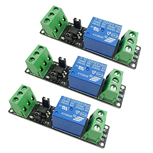 Aihasd 3PCS 3V Módulo de relé de aislamiento Control de accionamiento Placa de accionamiento de alto nivel Cover