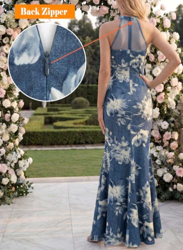 Image of VFSHOW Womens Halter Formal Prom Gala Wedding Guest Maxi Dress Evening Gown