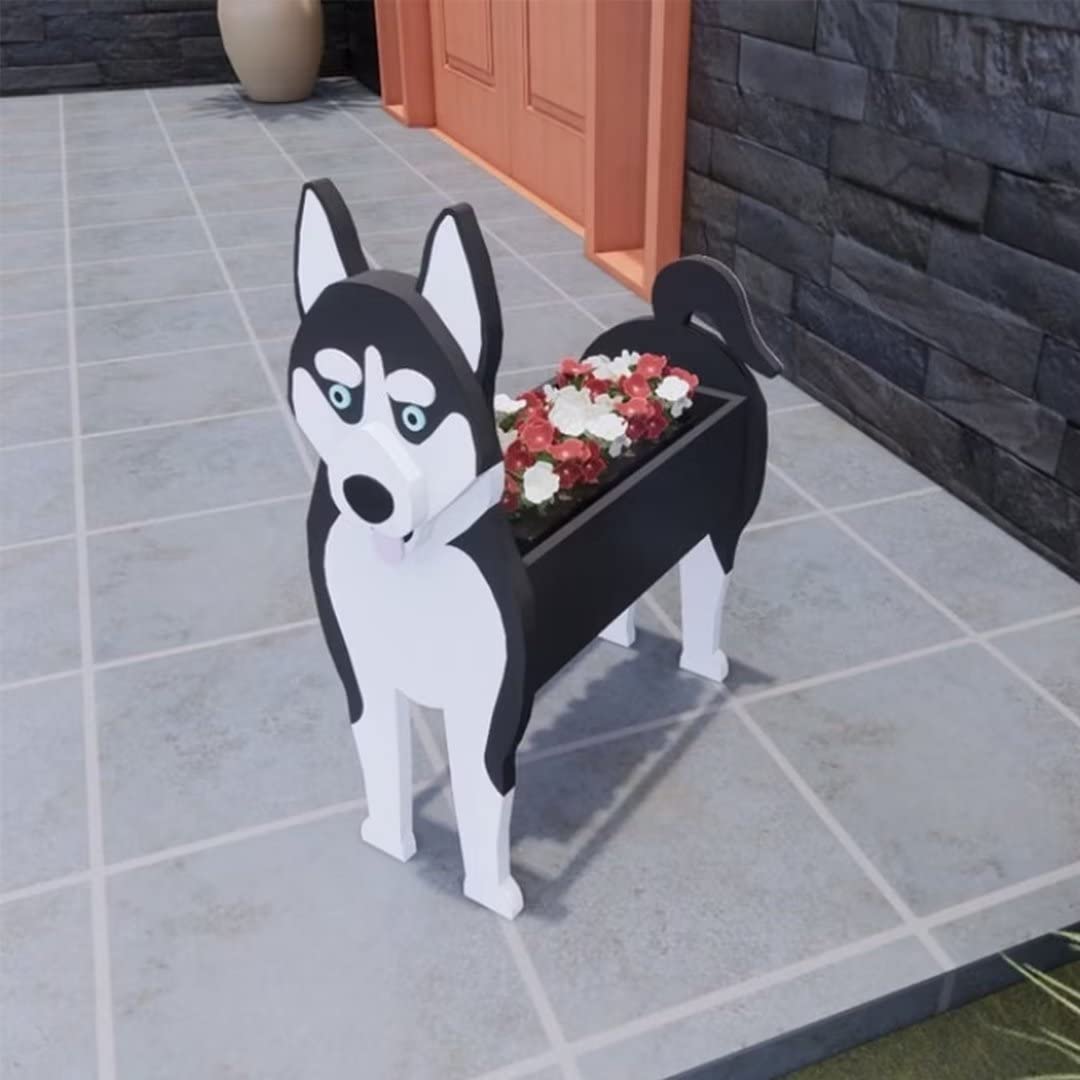 EIMOPE Gifts Dog Flower Pot Planter, PVC Animal Shaped Cartoon Planter Cute Dog Plant Pots Outdoor Indoor Garden Planters For Succulent, Cute Rectangular Plant Flower Pots Decor — image 1