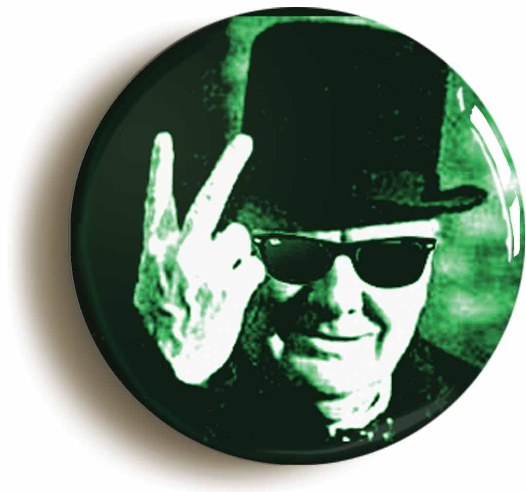 Punk Winston Churchill Fridge Magnet (Circular 2inch / 50mm Diameter)