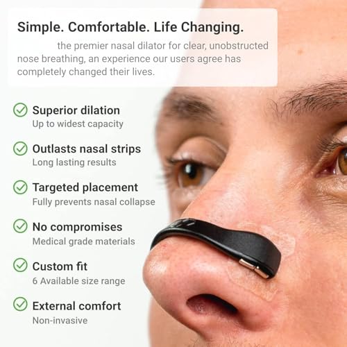 Image of Magnetic Nose Strips for Breathing | Snoring Stopper for Men | Nasal Strips for Breathing | Nasal Dilators For Breathing | Instant Relief From Snoring | Snore Stopper | Anti Snoring Nose Clip | Aohoo Tire (15 Days Full Kit)