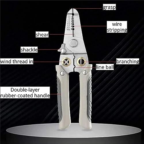 Image of Voroly All in 1 Multifunction Stainless Steel Wire Stripper /Wire Crimping Tool, Wire Cutter, Wire Crimper, Cable Stripper, Wiring Tools and Multi-Function Hand Tool (WIRE STRIPPER)
