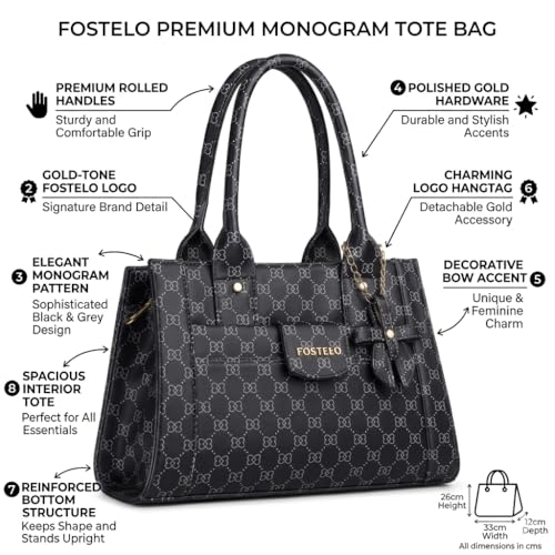 Image of Fostelo Women's Ocean Side Satchel Tote Handbag for Women | Ladies Purse | Stylish Shoulder Bag | Gift For Women