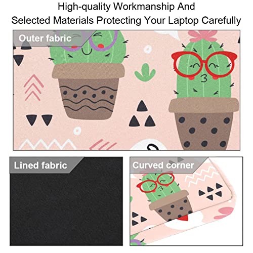 Funda maletín de 14 pulgadas para portátil con diseño de plátanos y cactus 3