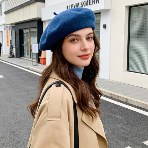 Image of Jolbndcv 6PCS Beret, French Beanie, Outdoor, Winter, Fashion Lady Hat | One Size Fits Most,Solid Color,Stretchable,for All Season