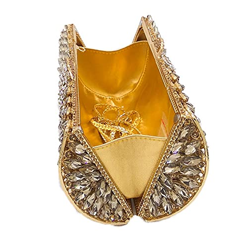 Image of Boutique De FGG Mini Sparkly Crystal Clutch Purse for Women,Evening Bags with Spikes,Wedding Party Rhinestone Clutch Handbag