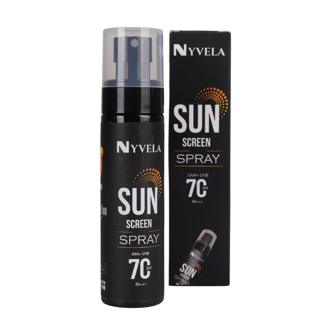 Nyvela Sunscreen Spray with Vitamin E, Sheer Zinc | UVA +UVB, SPF...
