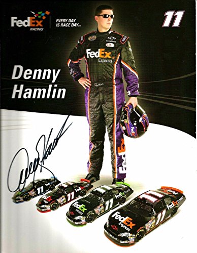 2006 Denny Hamlin FEDEX EXPRESS GROUND NASCAR RACING Signed Auto 8.5x11 Postcard