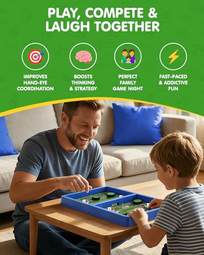 Sling Puck juego de mesa rápido con tema fútbol miniatura 6