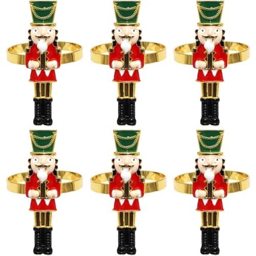 HiyyFloy 6 Stück Nussknacker-serviettenringe Aus Metall,...