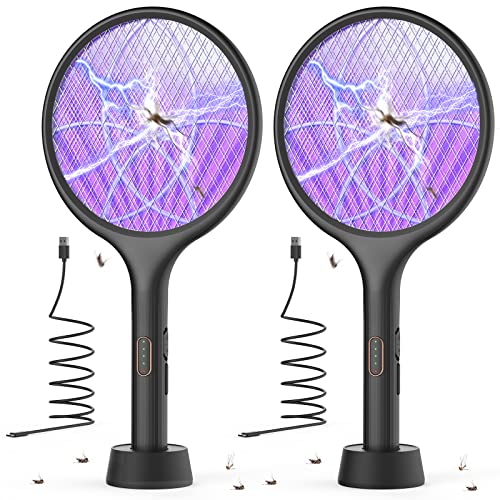 YISSVIC Electric Fly Swatter 4000V Bug Zapper Racket...