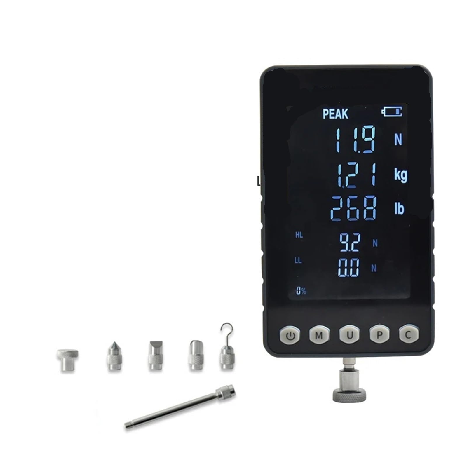 Tension Tester, 100N Digital Force Gauge Portable Pull Push Measuring Instrument Dynamometer