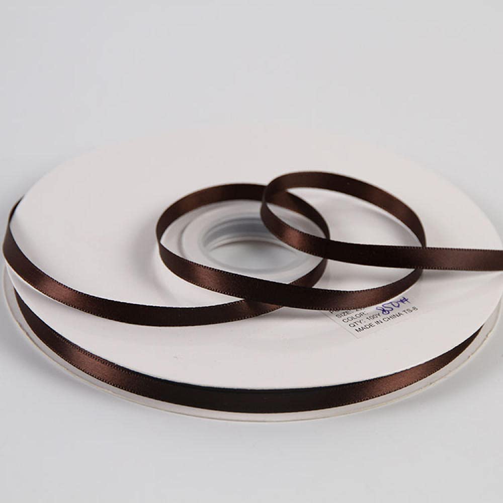 Ribbons For Gift Wrapping Ribbon For Fabric Satin Ribbons 0 6-4Cm Głęboką Kawa Wstążka Wstążka Wstążka Kolor Taśmy Na Prezent Opakowanie Wstążka Diy Ręcznie Robione Bowery-Szerokość 0.6 Cm Długość Głę