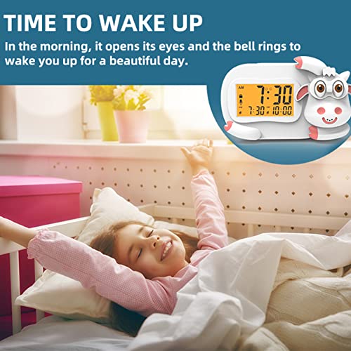 Kids Dedroom Alarm Clock,Digital Simulation Large Screen Display Kids Sleep Learning Clock Cute Shape With Recording Children's Day, Christmas Birthday Gift #TOP1