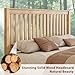LUXOAK King Size Solid Wood Platform Bed Frame with Headboard, Mid Century Wood Bed with Solid Wood Foundation, Slat Support/No Box Spring Needed/Easy Assembly, Natural Oak