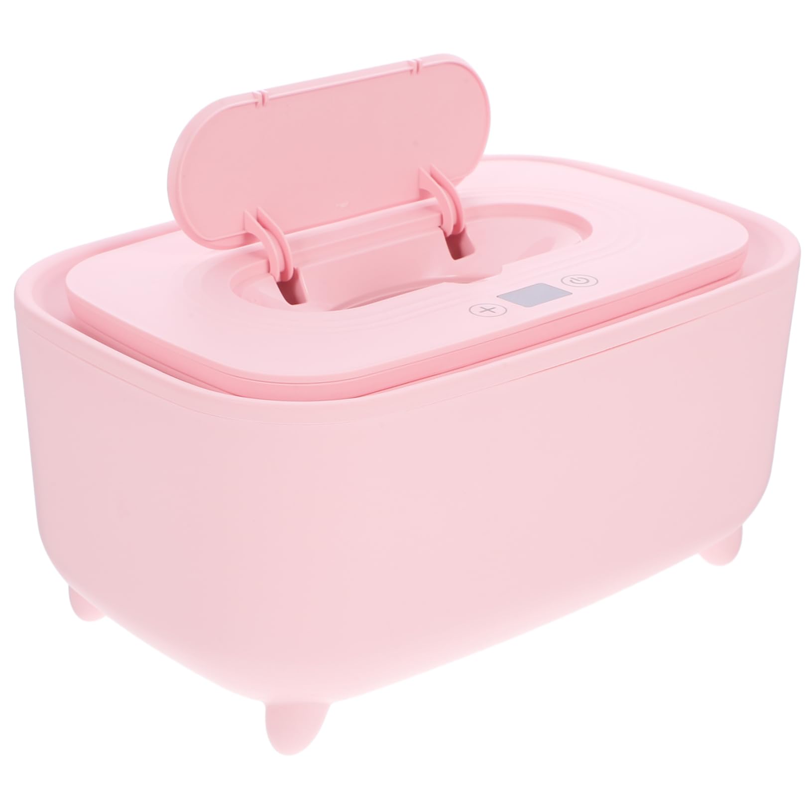 PRETYZOOM 2 Pièces Boîte de tissus chaude et humide intelligente distributeur tu Chauffage simplement porte-lingettes bébé chauffe-lingettes portable essuie-tout chauffe lingette USB pp rose