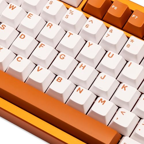 Image of KEEBMONKEY WOBKEY Rainy 75 Aluminum HMX /JWK Switches Mechanical Keyboard with Superior Acoustics, Wired, BT, 2.4G Wireless Connectivity (Pro Orange(Mirrored Glass Weight))