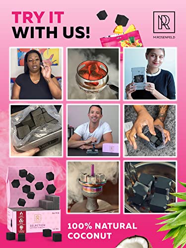 Premium Hookah Hose With Mouthpiece - 60" Long Silicone & Hookah Coals Flats Coconut Charcoal For Hookah – 132 Count Value Pack Premium Quality #TOP5