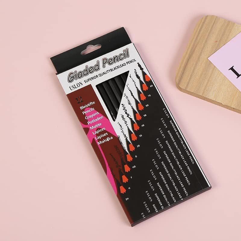 Miniatura 7 de TRENDING Juego de lápices de dibujo profesional, 12 lápices de grafito artístico (2H - 8B), sombreado para principiantes y artistas profesionales,