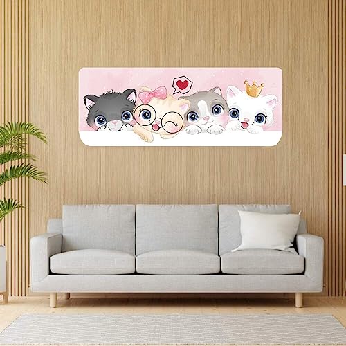 Image of DARSHANAM WORLD Beatiful Designer Ac Cover |Cutest Printed Air Conditioning Dust Cover For Indoor & All Type AC Split Covers |Colorfull Folding Designer Ac Cover (Cute Pink Cats 1 Ton)