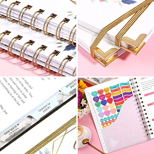 Tullofa Wedding Planner - Wedding Planner Book And Organizer For The Bride With 5 Tabbed Sections, 6.5" X 8.75", Hardcover With Metal Corner + 5 Inner Pocket + Sticker + Notes Pages - Purple White #TOP5
