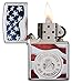 Zippo America Stamp on Flag High Polish Chrome Pocket Lighter