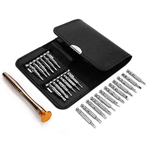 Spartan 27 in 1 Precision Screwdriver Set | Professional Multi Bit Repair Tool Kit with Black Leather Carry Case for Mobile Phones, Laptops, PC, Eyeglasses, Watches, Cameras & Electronic Devices