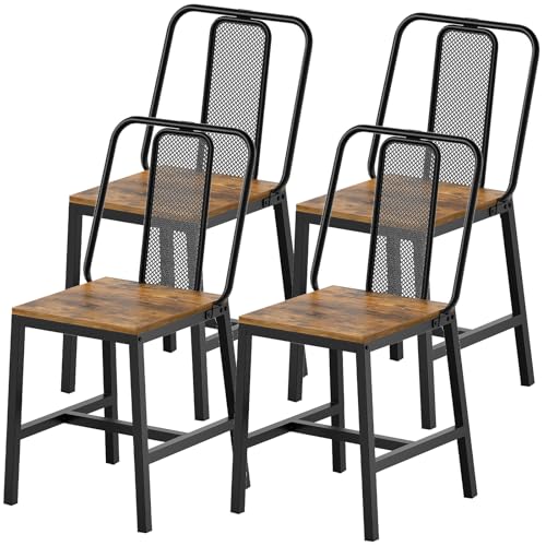 8% off - YATINEY Dining Chairs Set of 4, Wooden Kitchen Chairs, Farmhouse Dining Chairs with Back Support,...