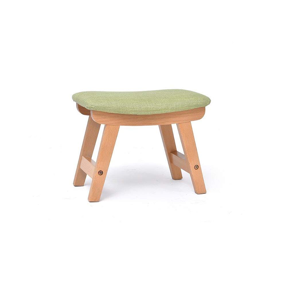 Banc de chaussures de repose-pieds rembourré bois massif tabouret pouf carré