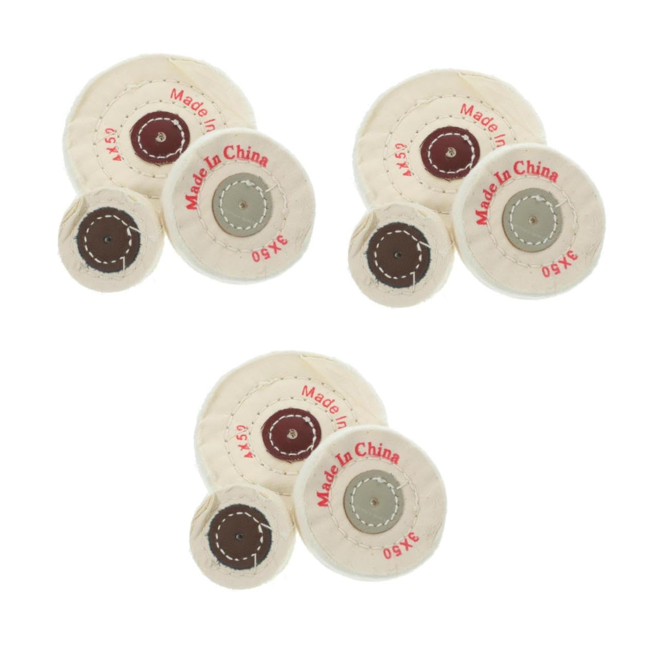 DOITOOL 3 Sätze Tuchrad Polieren Polierpads Für Bohrer Schleifer Kfz-einbausatz Poliertes Baumwollrad Polierscheiben Für Bohrmaschinen Polierscheibe Für Bohrmaschine Stoff Weiß 3 Stück * 3
