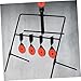 BESPORTBLE Self-resetting Metal Shooting Practice Set Heavy Duty Training Decor Black