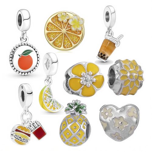 Image of 9Pcs Mixed Theme Charms for Bracelet Making Set
