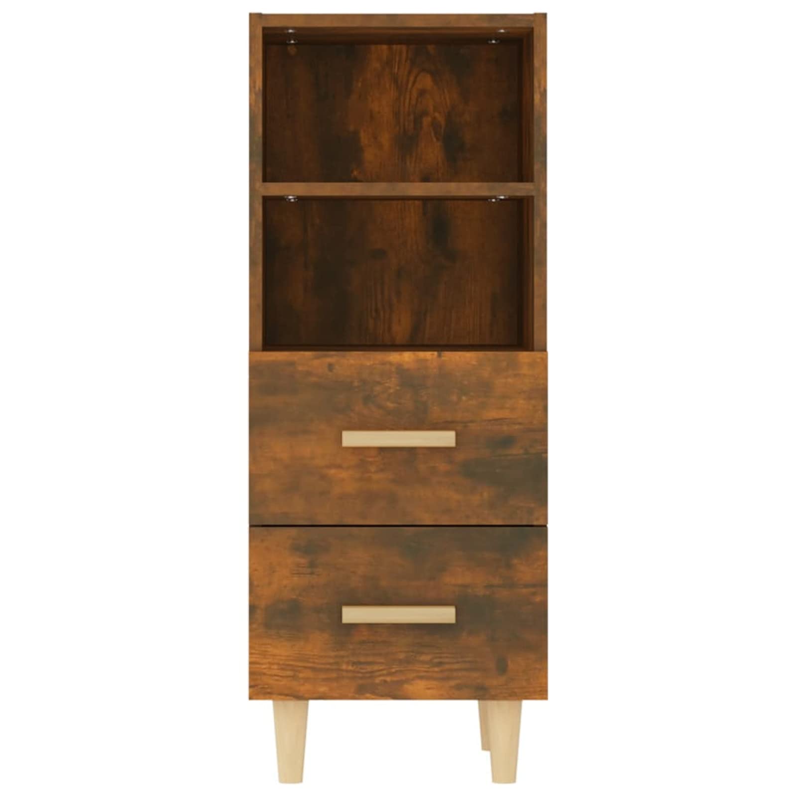 Tidyard Buffet en Bois Armoire de Rangement Organisateur de Maison 34,5x34x90 cm Bois d'ingénierie Chêne fumé