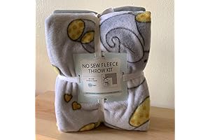 Melissa & Doug Snuggle Up Sleepytime Elephants Quilt Kit: 50x60 Plush Fleece Throw