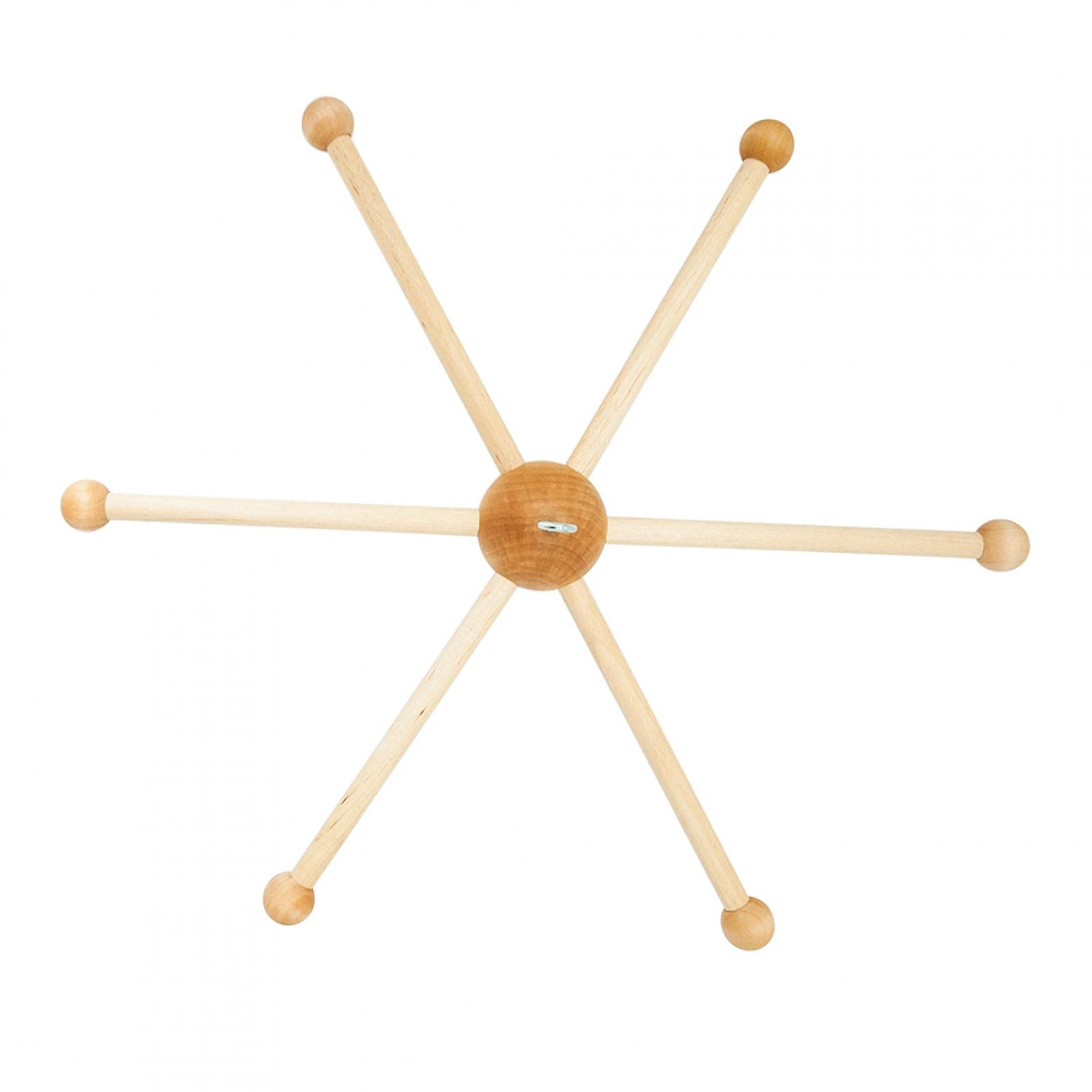 GeKLok Natural Wooden Mobile Hanger, Hanging Frame Bed Decoration Toy, Wind Chime Kit for Children's Room Decor (Light Brown/Type 3)