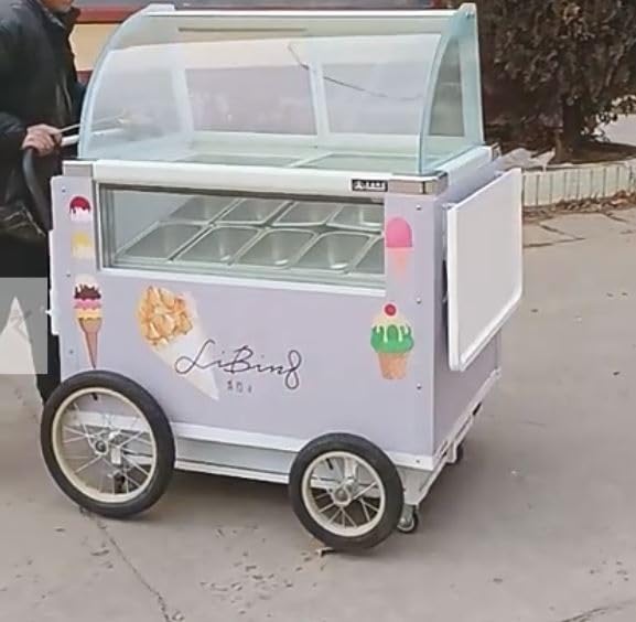 Carro de helados de helado, helado, 10 sabores, para bebidas