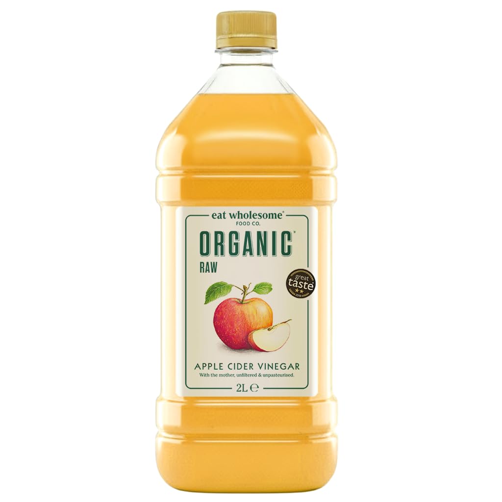 Eat Wholesome Organic Apple Cider Vinegar, 2L - Raw, Unpasteurised, Unfiltered, Award-Winning, With The Mother, Vegan