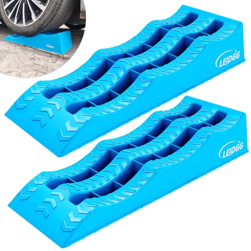 LEIDGG 2Pack 3-Tier Levelling Ramps for Campervans Heavy-Duty Anti-Skid RV Levelling Blocks Height...