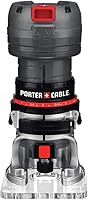 Vista 1 de PORTER-CABLE Router, 4.5 amperios, velocidad única 31,000 RPM, recorta laminado de 1/4 de pulgada, con cable (PCE6430)