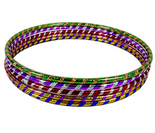 Porter and Lambert Premium Quality Adults Kids Stripy Multicolor Small Large Hula Hoops Sporting Good Fitness Rainbow Color (Pack Of 2, Small)