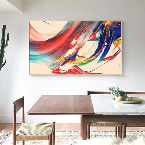 Peinture abstraite moderne sur toile affiche art mural image colorée pour salon