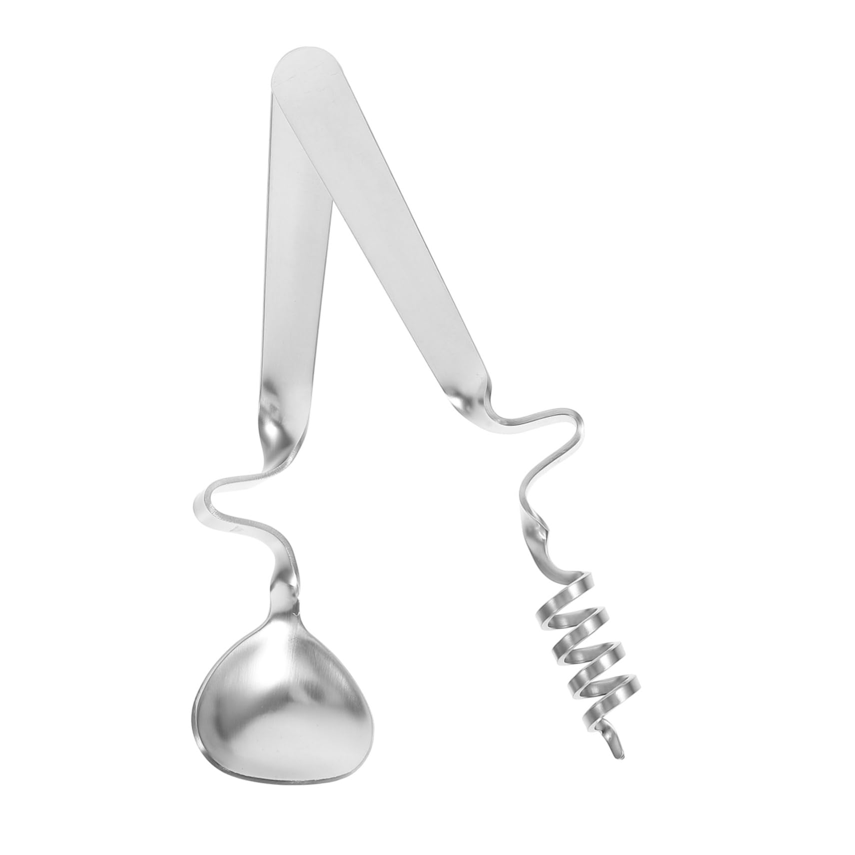 FELTECHELECTR 1 Set Creative Hanging Cup Stirring Stick Espresso Spoons Hanging Spoons Flatware Cake Spoons Honey Spoon Stirrer Ice Cream Spoons Honey Dipper 304 Stainless Steel Silver re-usable