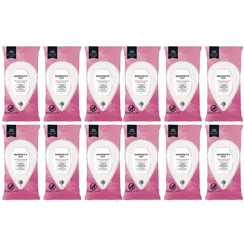 Summer's Eve Cleansing Cloths for Sensitive Skin, Simply Sensitive 32 ea (Pack of 12)