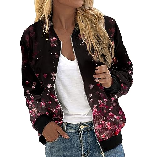 Veste imprimée floral pour femmes blouson quotidien et sorties