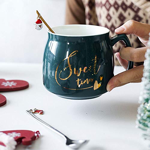 Cozyhoma 6 cucharas de café de Navidad de acero inoxidable para helados, sopa de azúcar, cucharillas de Navidad, juego… - Imagen 4