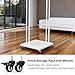 Heavy Duty Pillow Rack with Lockable Wheels, Floor Standing Pillow Storage Organizer Cushion Holder, Space Saving Pillow Display Stand, Multi-Purpose Metal Blanket Rack