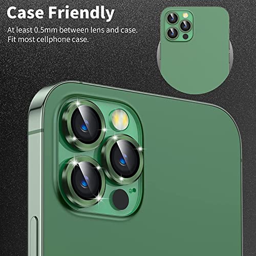 Image of Compatible for I Phone 13 pro Camera Lens ring camera Protector Camera lens ring protector for i phone 13 pro max (GREEN)