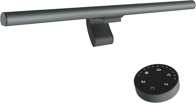 DESTRIC Monitor Light Bar, 45cm Monitor Lights with Wireless Remote Control, USB Powered LED Computer Monitor Light for Desk/Office/Home, Computer Light with Stepless Dimming,3 Switchable Light Modes