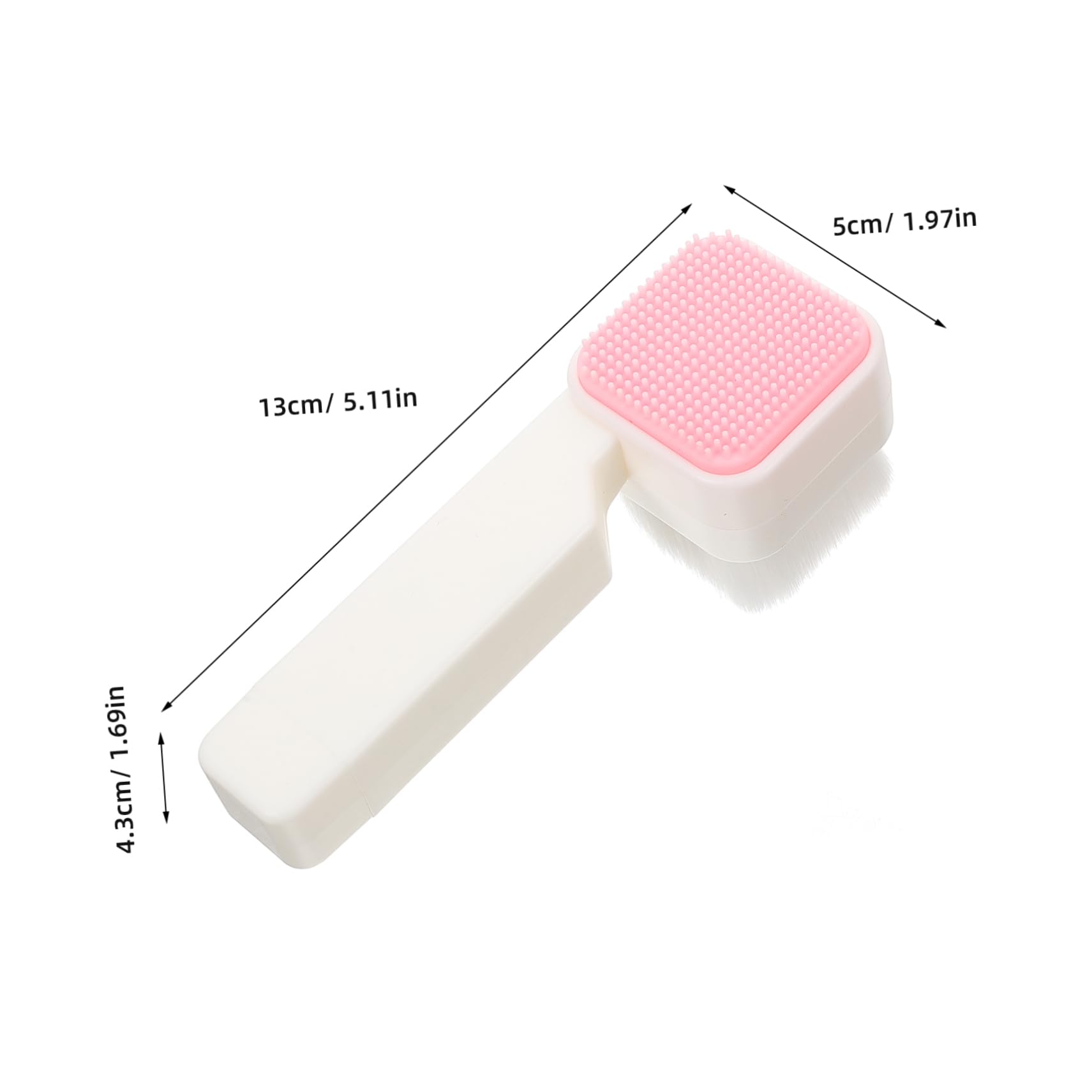 PACKOVE Manual Face Cleansing Brush Double-Sided Facial Scrub Exfoliator Silicone Face Wash Tool Gentle Facial Brush
